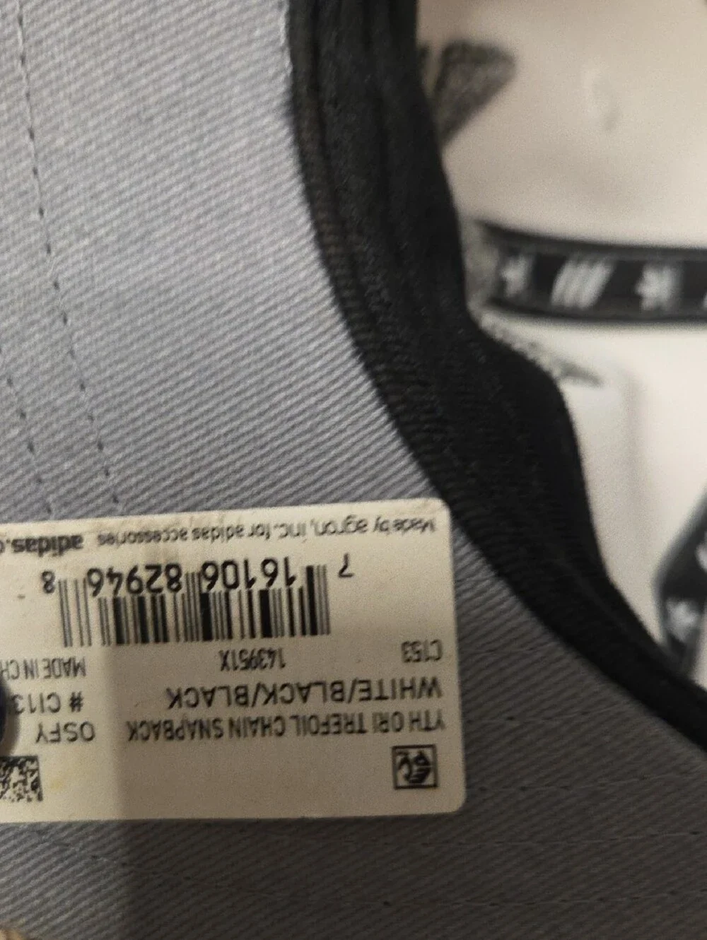 adidas White and Dark Green Trefoil Baseball Cap